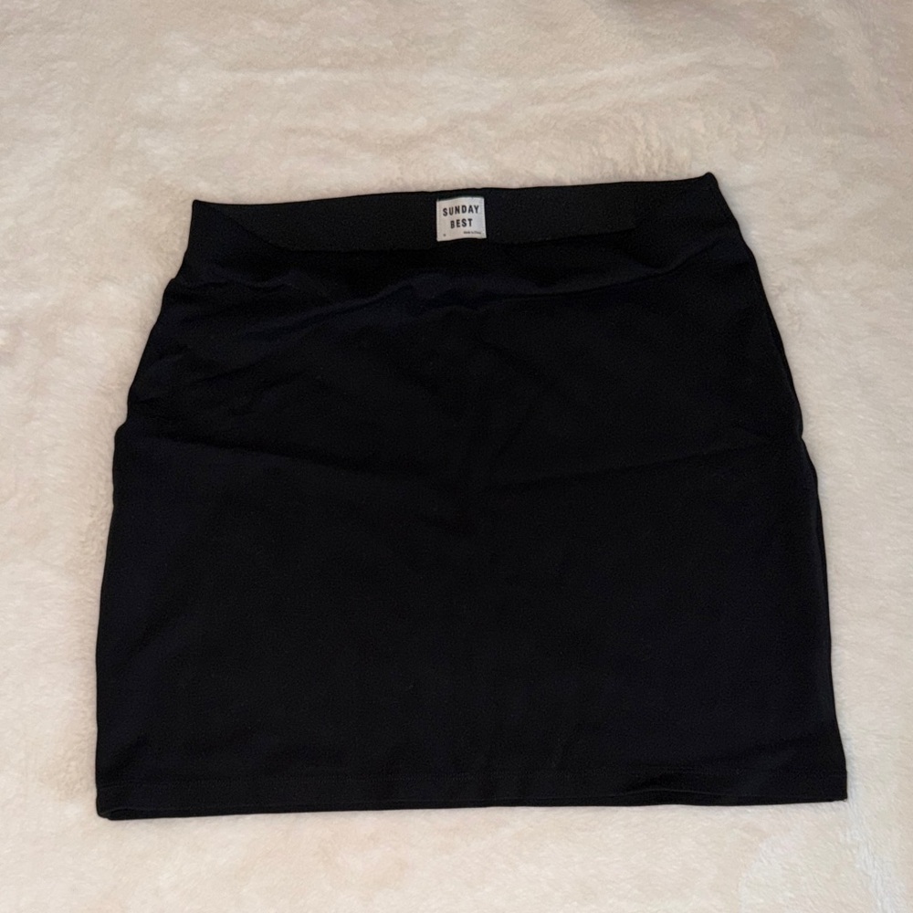 Sunday Best Elegant Black Mini Skirt